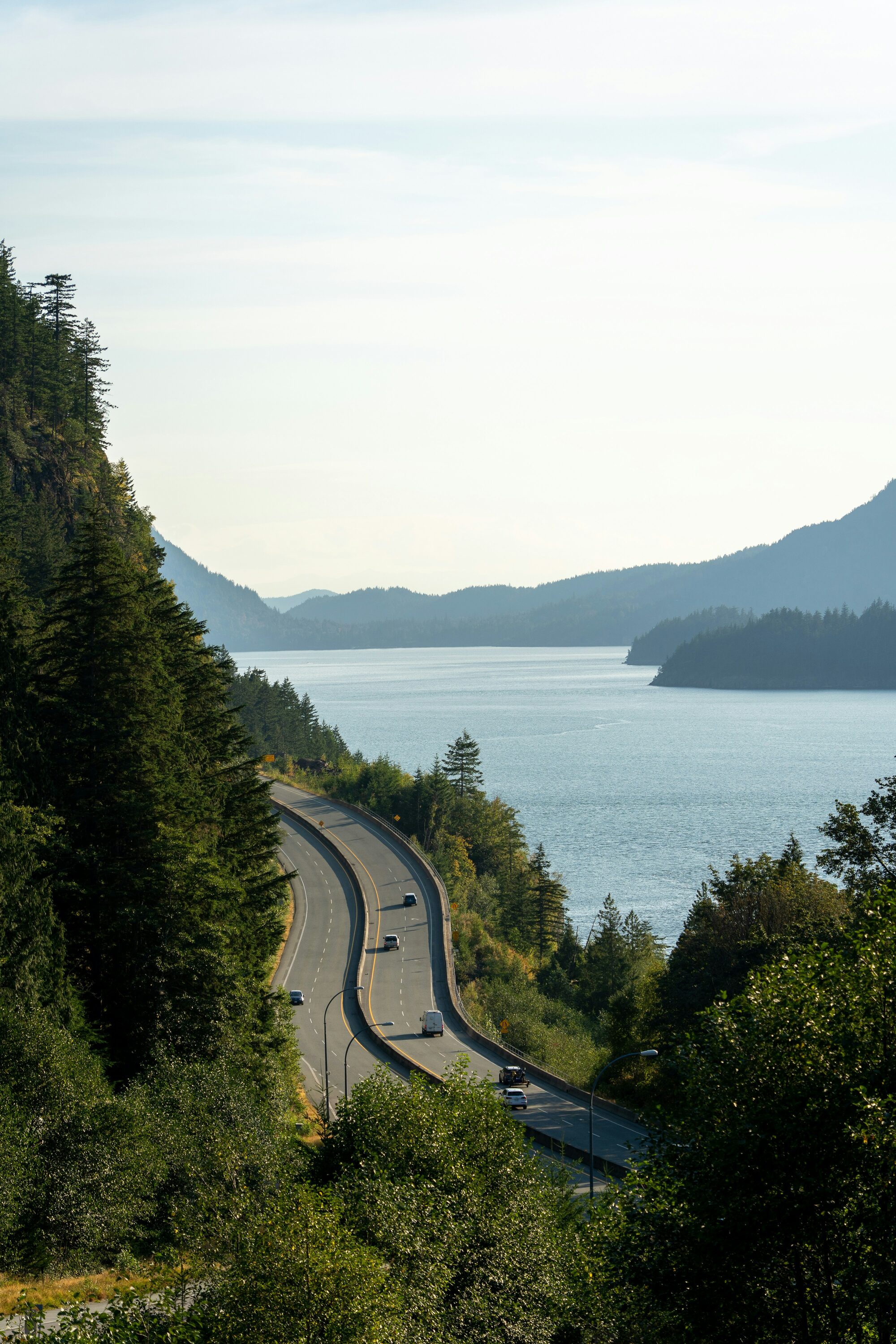 Sea to Sky highway overlooking Howe Sound